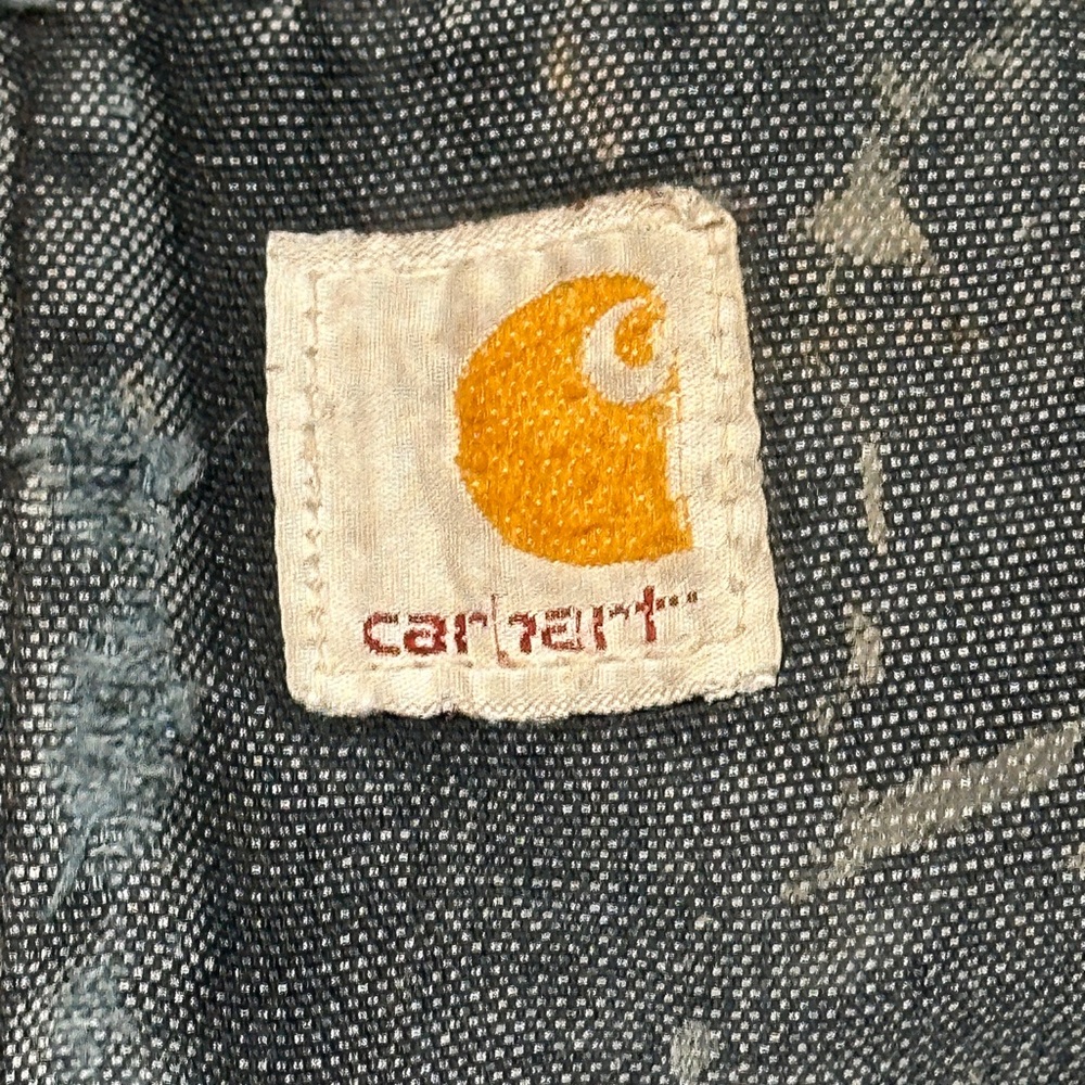 Vintage Carhartt J140 Made in USA Black Faded Distressed Work Jacket XL - Picture 15 of 16